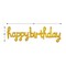 6 Pack Bulk Script Gold Happy Birthday Party Balloon Streamer
